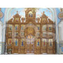 Иконостас из дерева,прямой,лакированный,скульптура Ангела