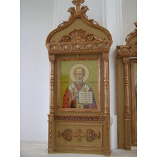 Киот напольный,резной из дерева Липа